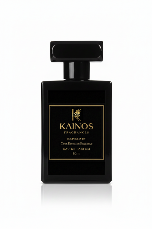 Kainos Fragrances bottle with label mockup