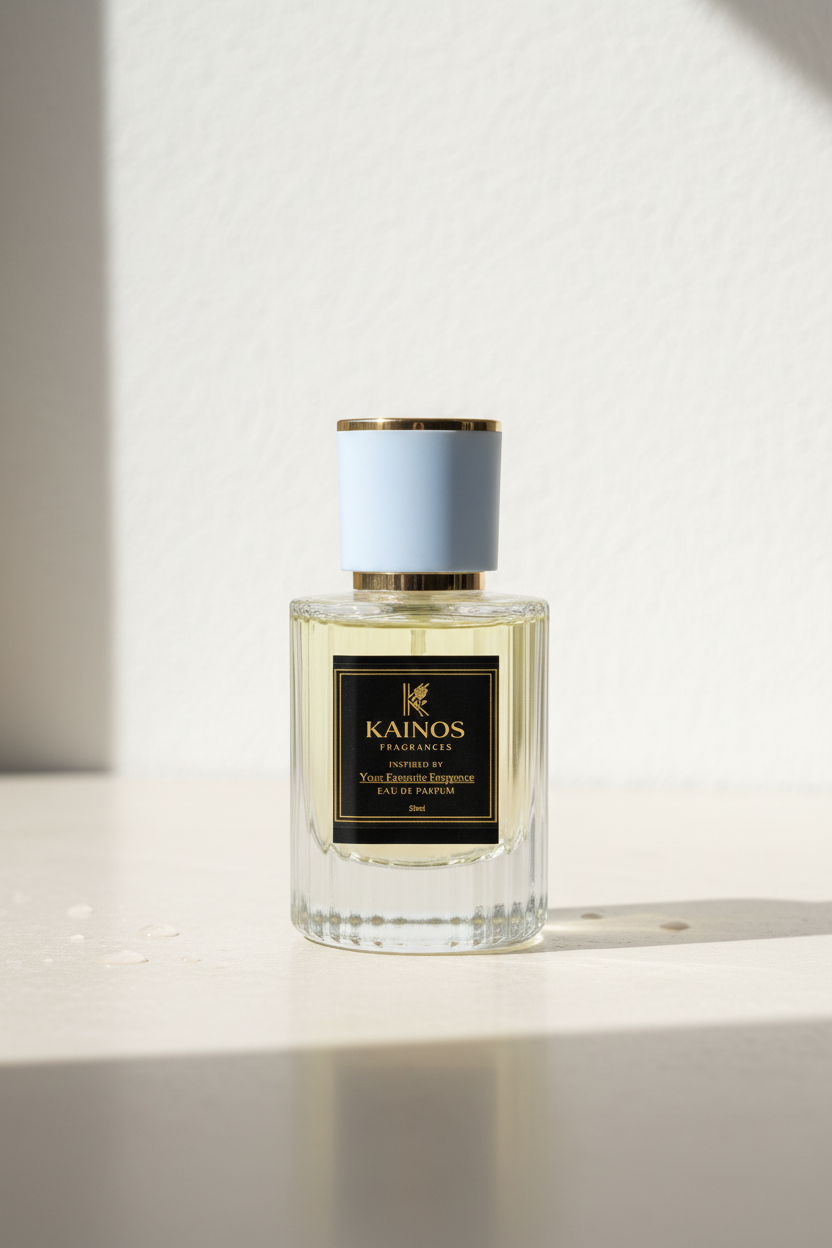 Kainos Fragrances bottle with natural bright daylight