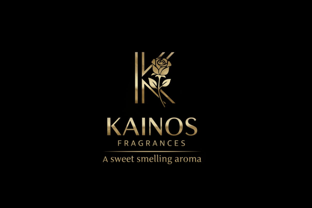 Kainos Fragrances Logo - Black Background